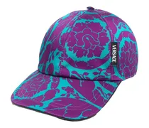 Baseballkappe mit Blumen-Print - Blau