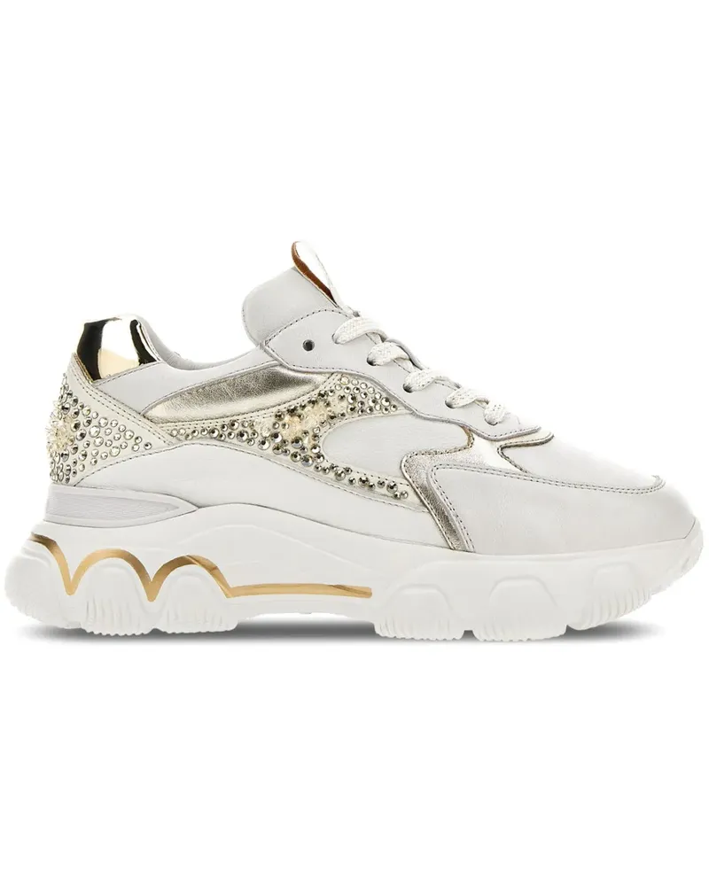 Hogan Hyperactive Sneakers mit Strassverzierung - Weiß Weiß
