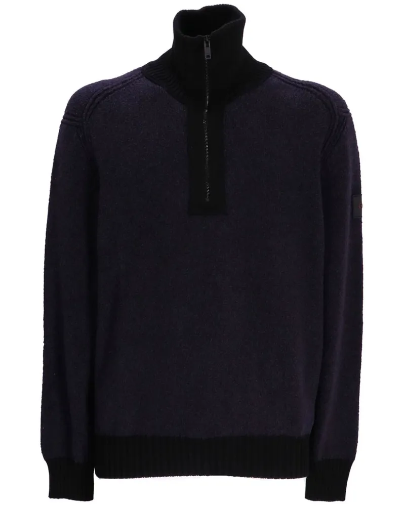 HUGO BOSS Pullover mit Reißverschluss - Blau Blau
