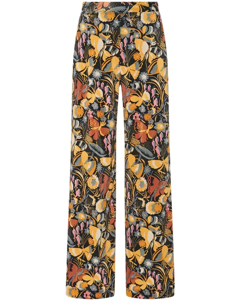 Rosetta Getty Schmale Samthose mit geradem Bein - Schwarz Schwarz