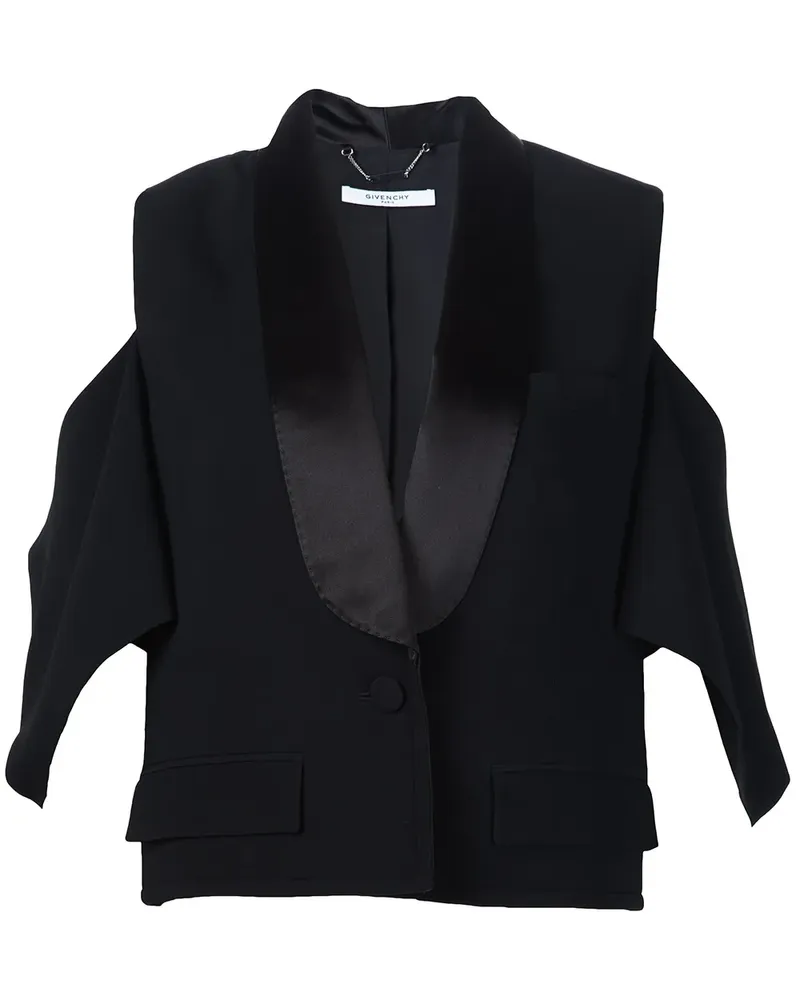 Givenchy Blazer mit Satinrevers - Schwarz Schwarz