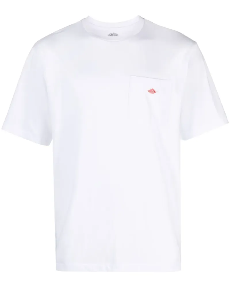Danton T-Shirt mit Brusttasche - Weiß Weiß
