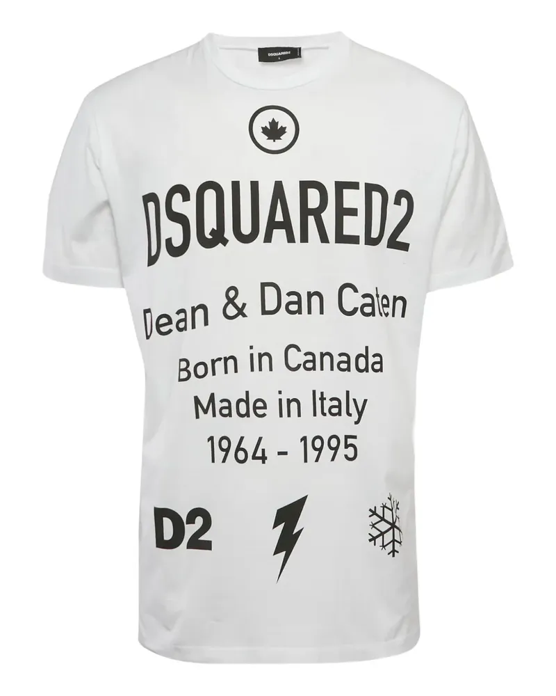 Dsquared2 T-Shirt mit Logo-Print - White White