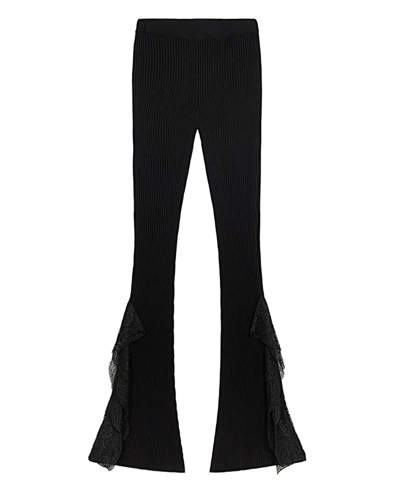 Blumarine Hose mit Spitzendetail - Schwarz Schwarz