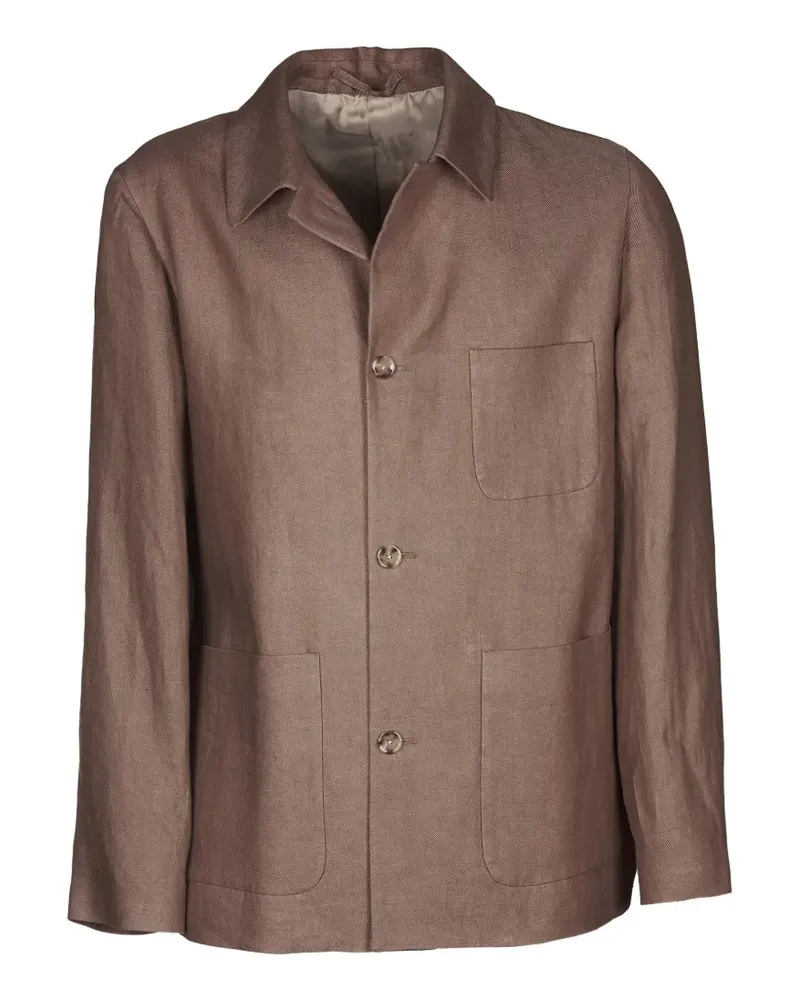 LARDINI buttoned pocket jacket - Braun Braun