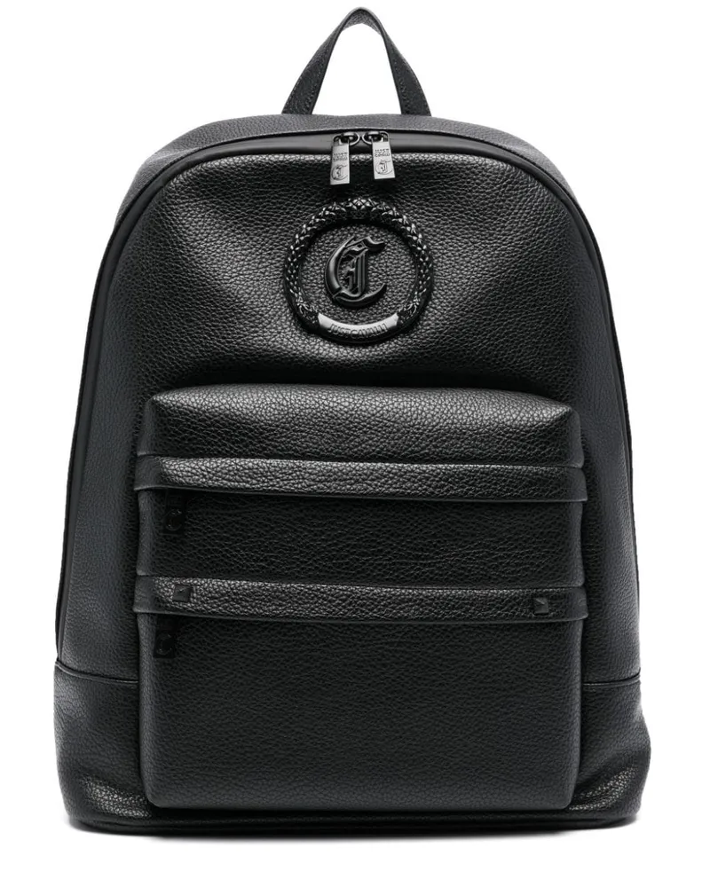 Just Cavalli Mesh-Rucksack mit Logo-Applikation Schwarz