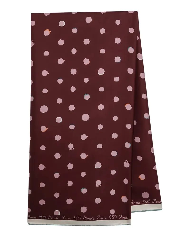 Fendi Falena Dots foulard scarf - Rot Rot