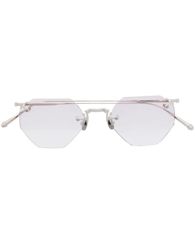 MATSUDA Sonnenbrille mit geometrischem Gestell Silber