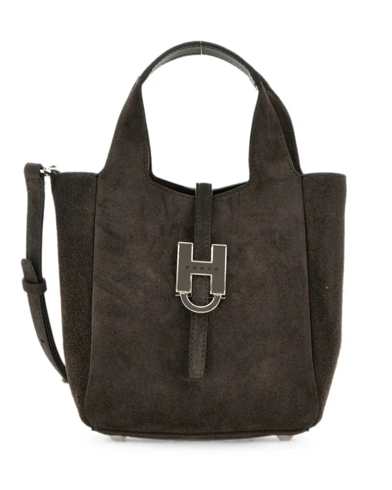 Hogan mini suede tote bag - Braun Braun