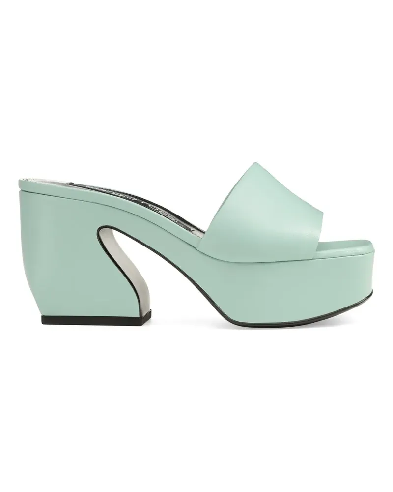 Sergio Rossi platform leather sandals - Grün Grün