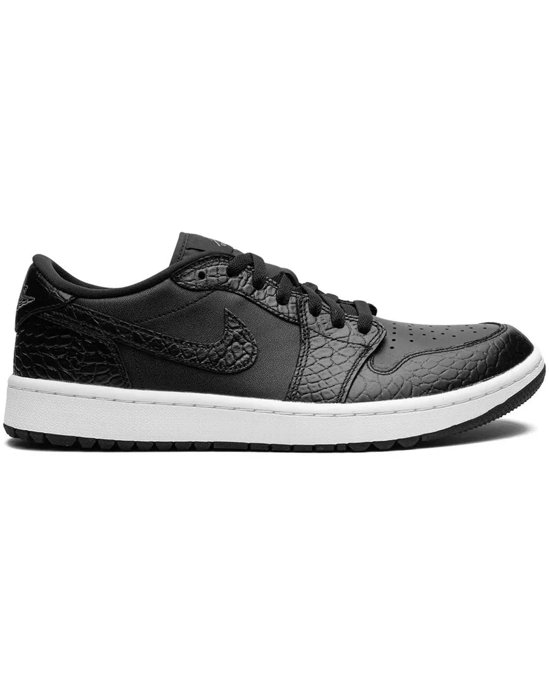 Jordan Air  1 Golf Low Black Croc Sneakers - Schwarz Schwarz