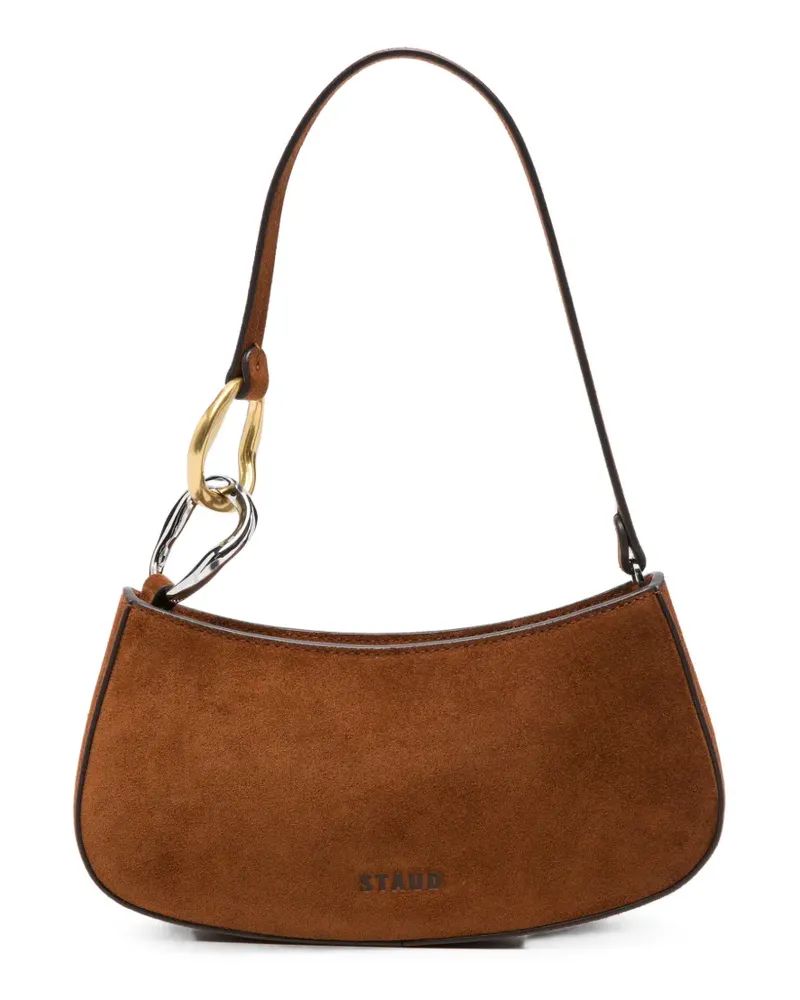 STAUD Ollie Schultertasche aus Wildleder - Braun Braun