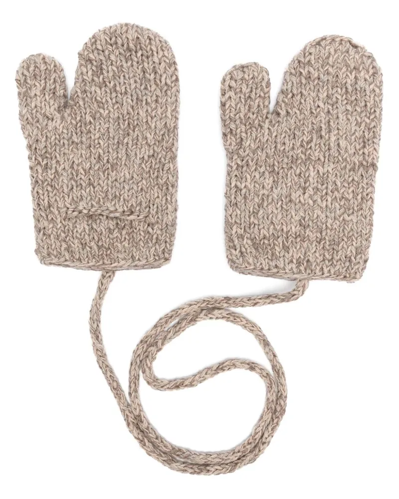 Maison Margiela Shetland Fäustlinge - Braun Braun