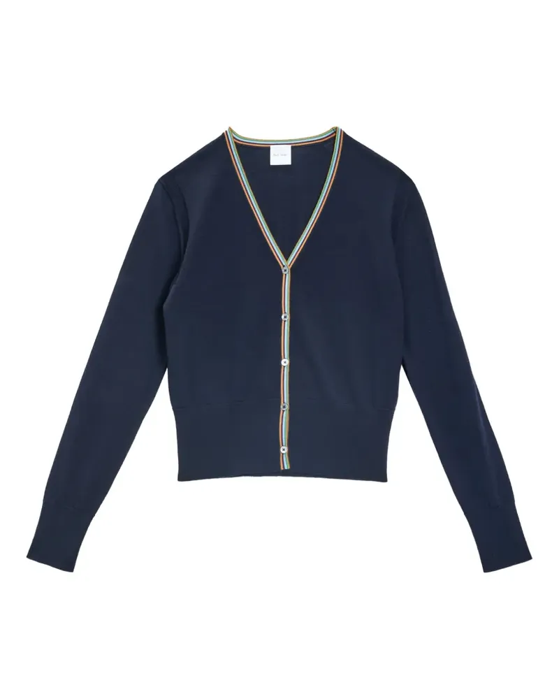 Paul Smith Signature Stripe Cardigan aus Wolle - Blau Blau