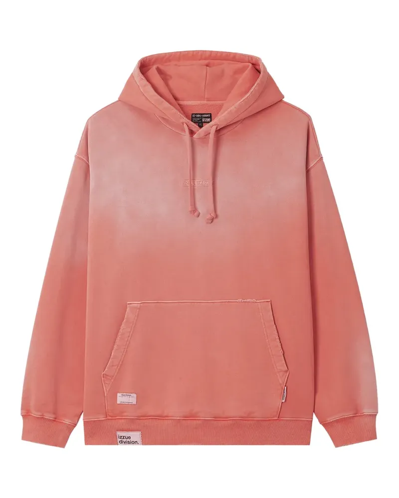 Izzue Hoodie im Distressed-Look - Orange Orange