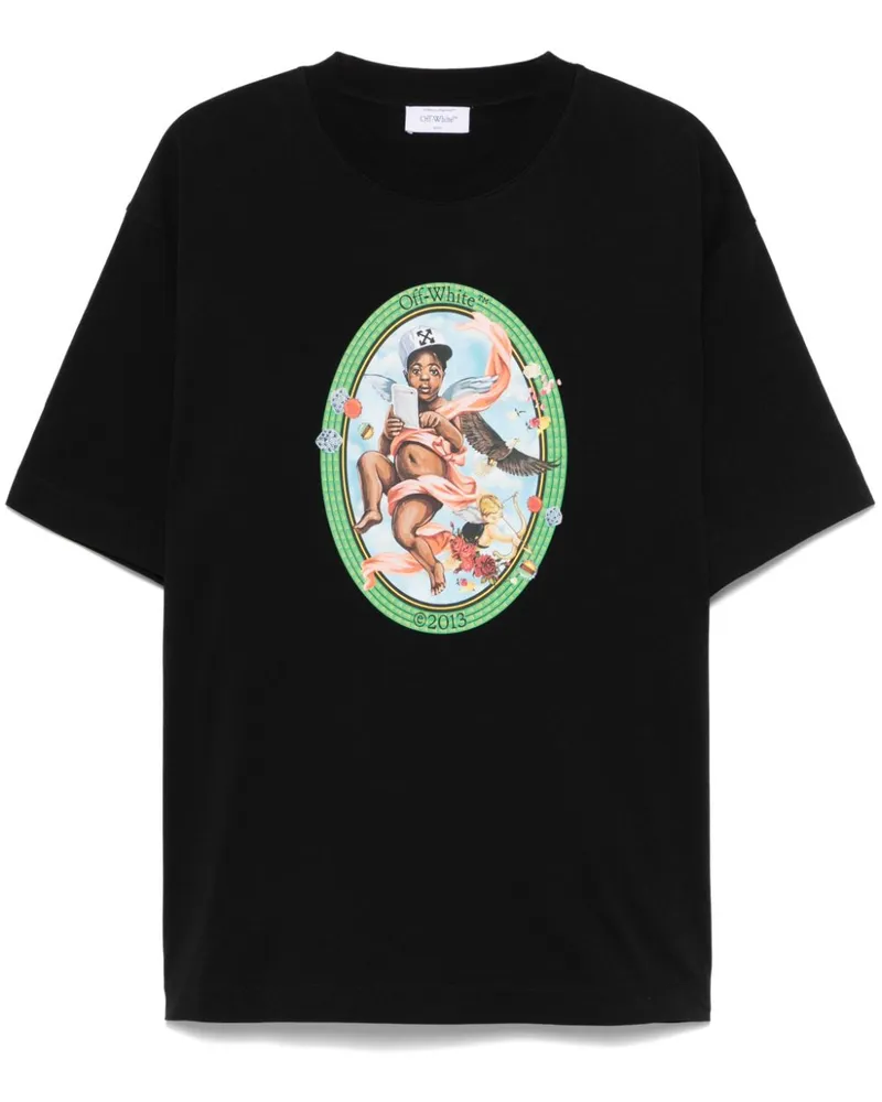 OFF-WHITE Fresco Oval T-Shirt - Schwarz Schwarz