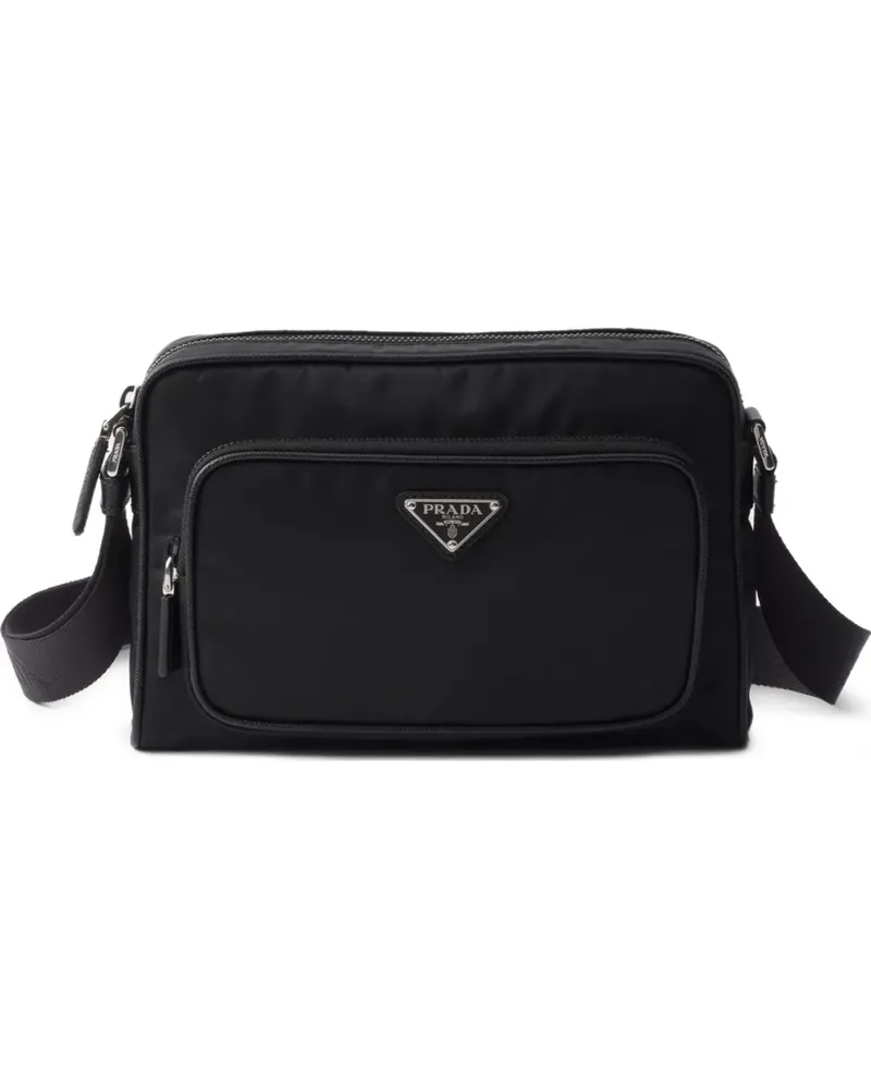 Prada Kuriertasche aus Re-Nylon - Schwarz Schwarz