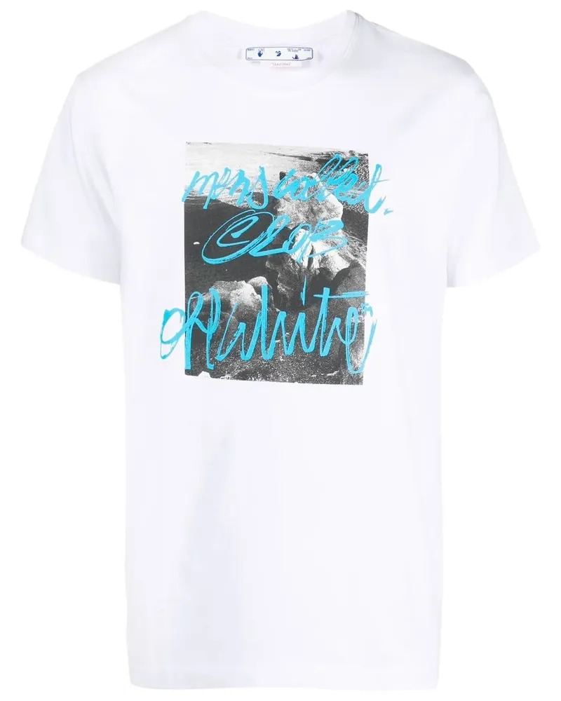 OFF-WHITE T-Shirt mit grafischem Print - Weiß Weiß