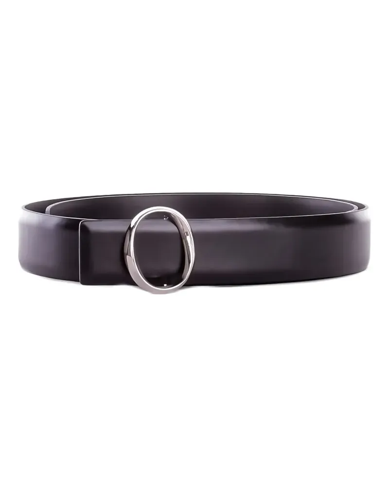 Orciani buckle-fastening leather belt - Schwarz Schwarz
