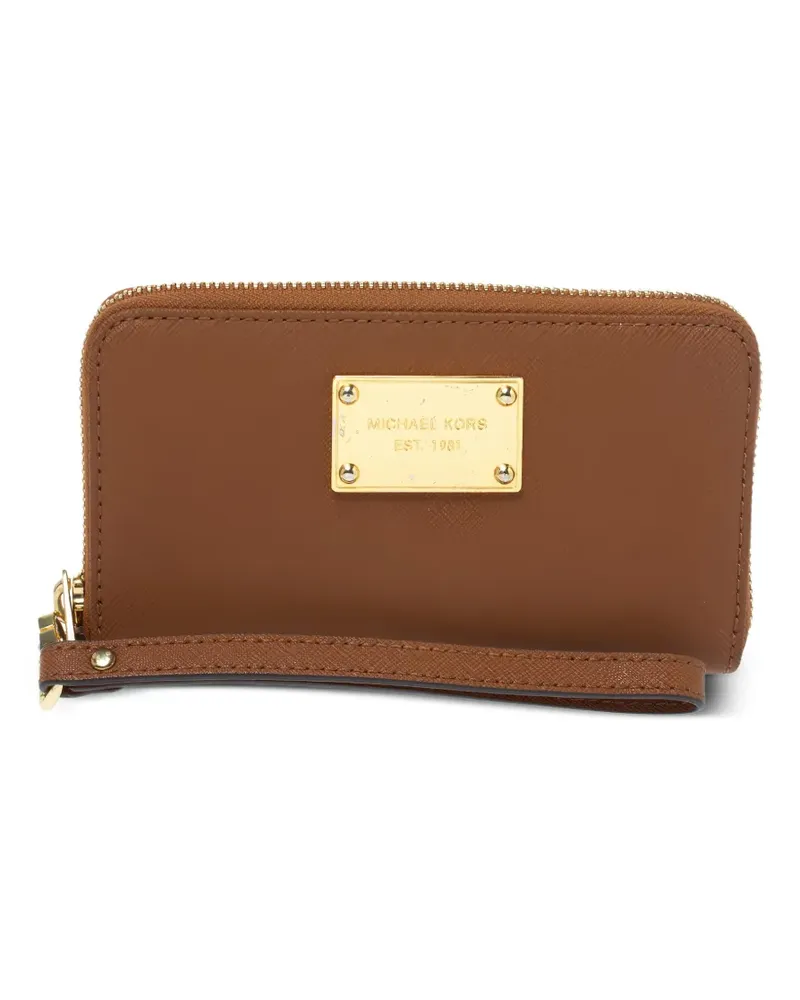 Michael Kors Portemonnaie mit Logo-Schild - Braun Braun
