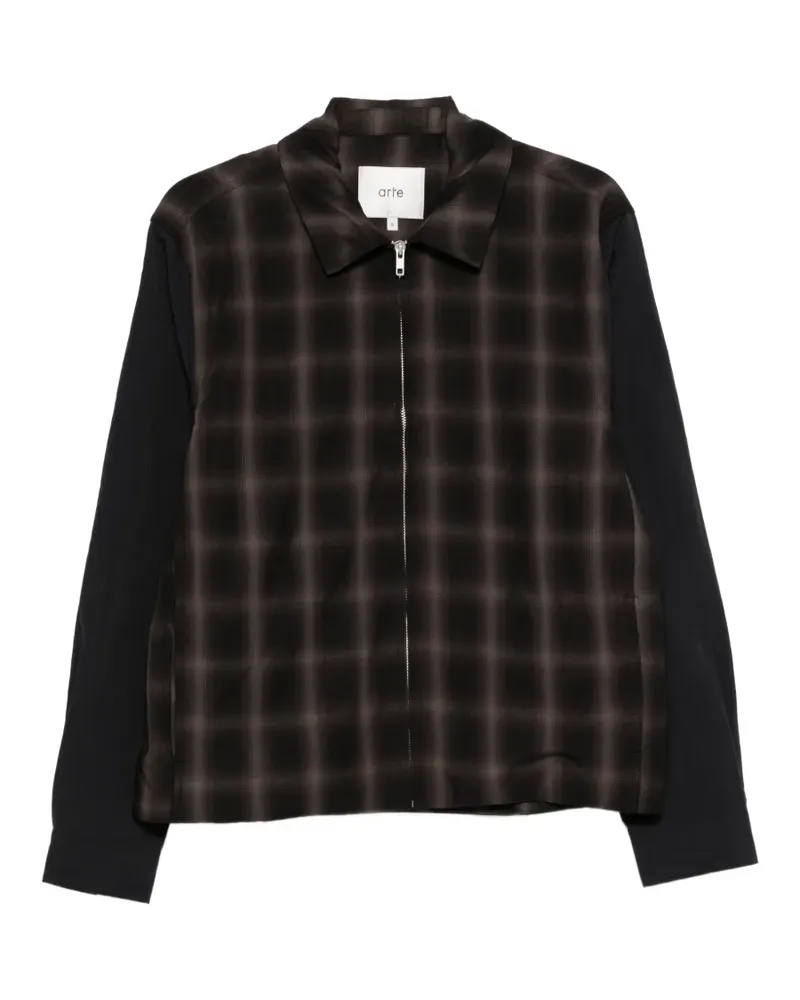 Arte Antwerp Karierte Jacke - Blau Blau