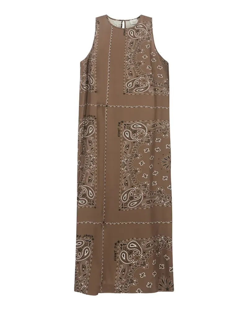 8PM Taormina Maxikleid mit Paisley-Print - Braun Braun