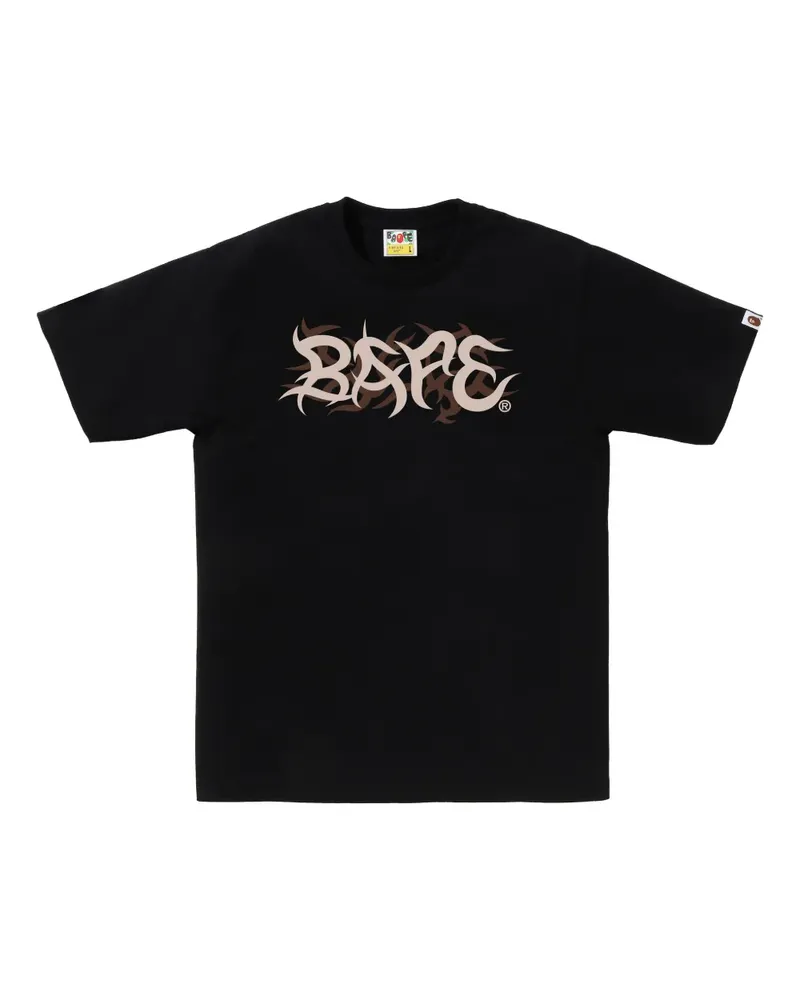BAPE Camo T-Shirt mit Logo-Print - Schwarz Schwarz
