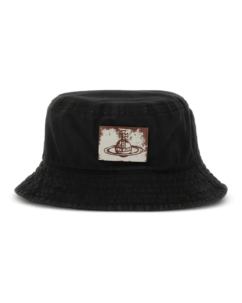 Vivienne Westwood Fischerhut mit Logo - Schwarz Schwarz