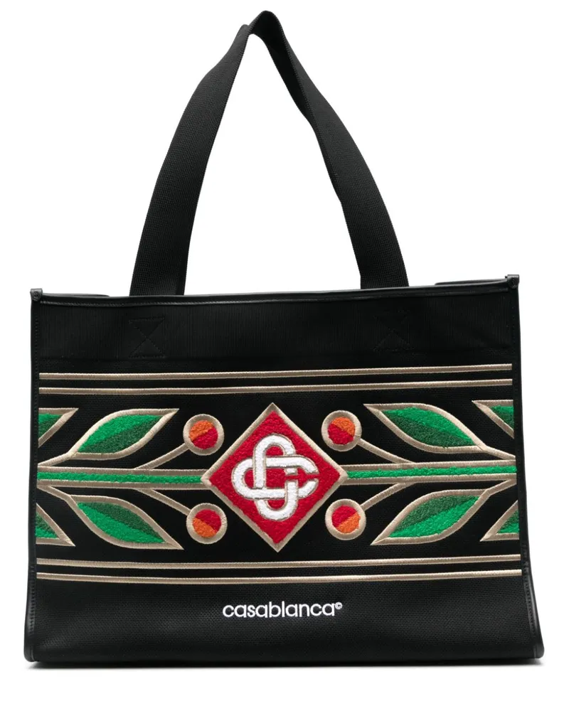 Casablanca Paris Shopper mit Stickerei - Schwarz Schwarz