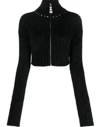 Alessandra Rich Verzierter Cardigan Grau