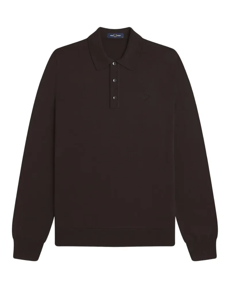 Fred Perry Langärmeliges Poloshirt - Braun Braun