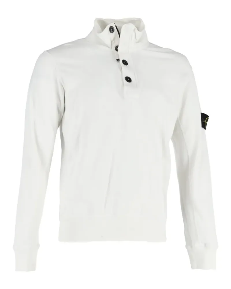 Stone Island zipped cotton sweatshirt - Weiß Weiß