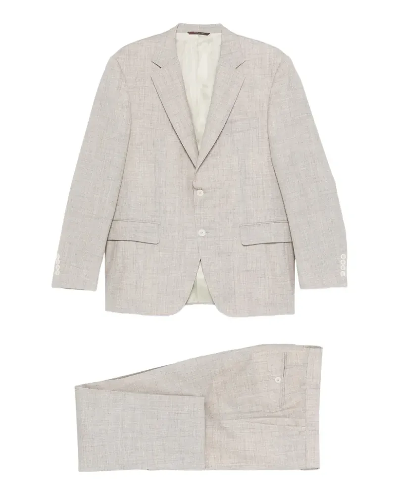 Canali notched-lapel suit - Nude Nude