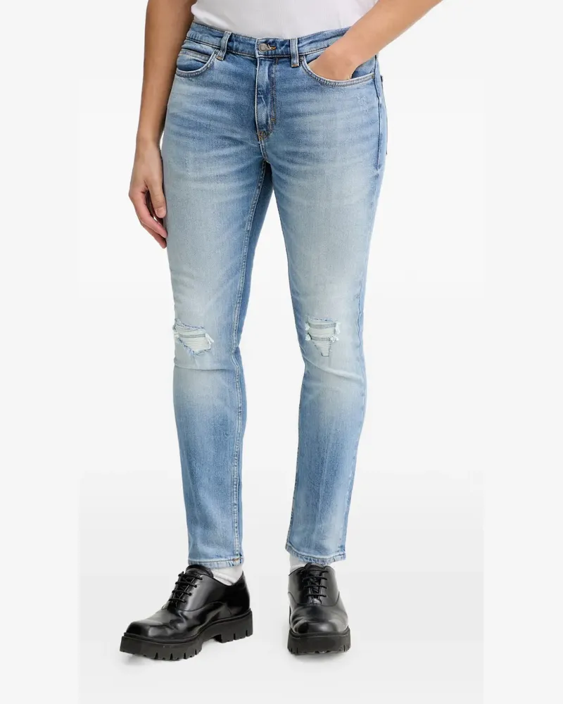 HUGO BOSS Jeans im Distressed-Look - Blau Blau