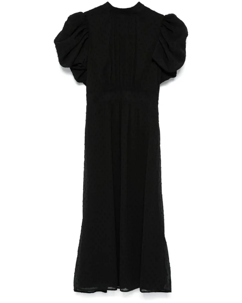ROTATE Birger Christensen Dawnana Midikleid - Schwarz Schwarz