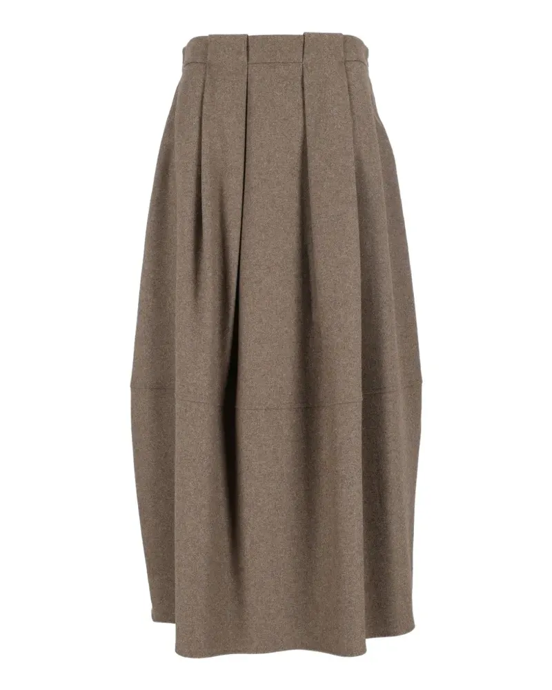 Antonelli Firenze pleated midi skirt - Braun Braun