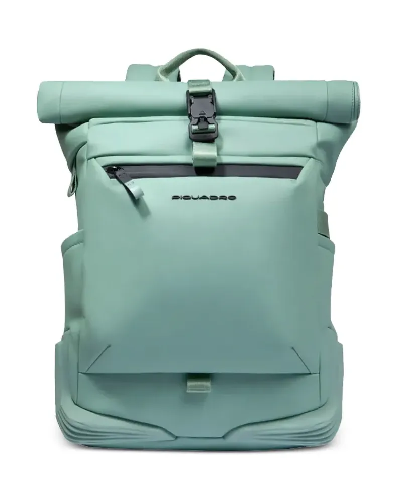 Piquadro Rucksack mit Logo-Prägung - Grün Grün