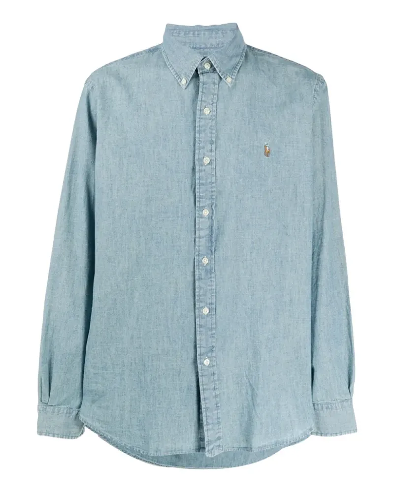 Ralph Lauren Button-down-Hemd mit Pony-Stickerei - Blau Blau