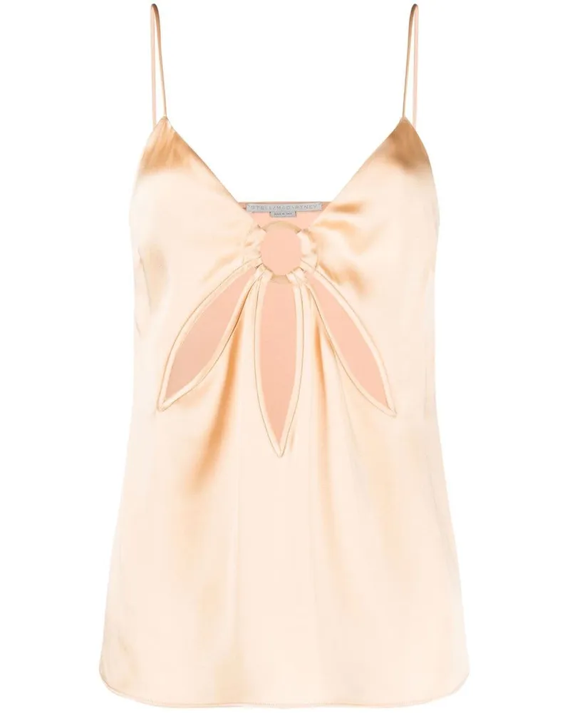 Stella McCartney Top mit gerafften Details Nude