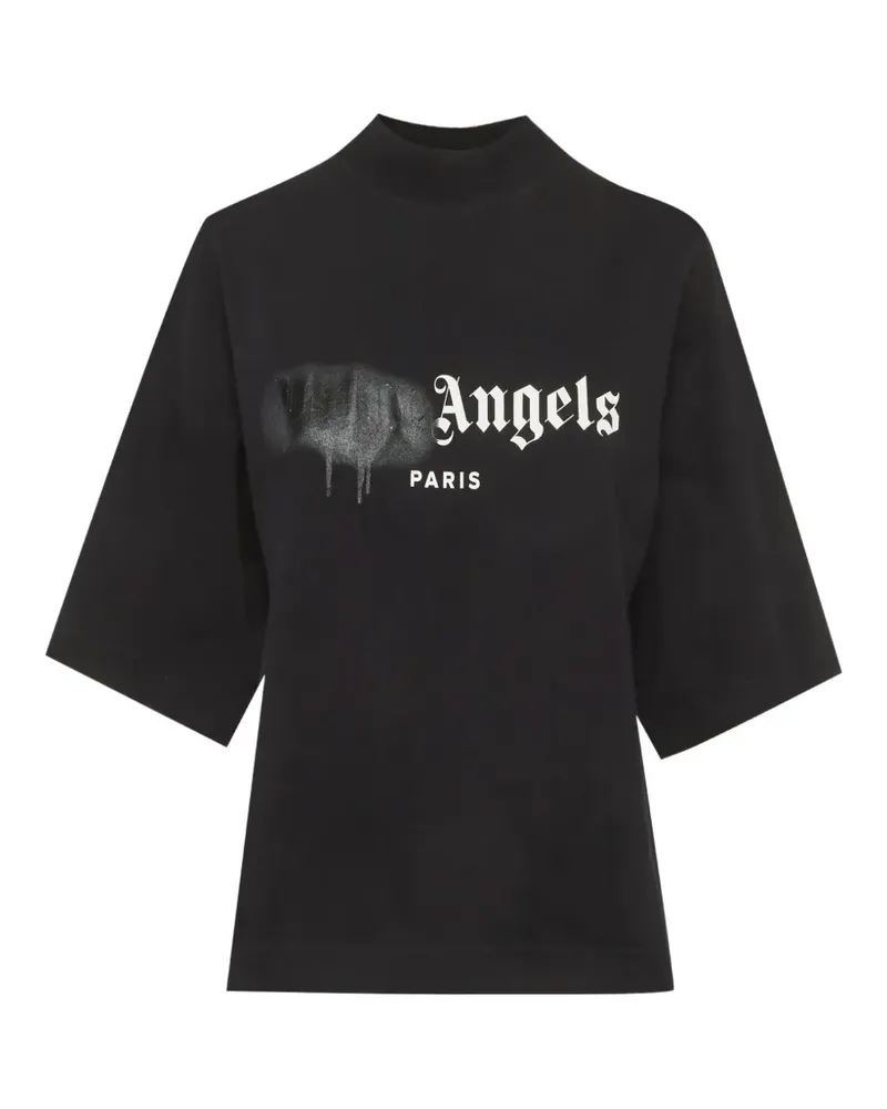 Palm Angels logo-print cotton T-shirt - Schwarz Schwarz