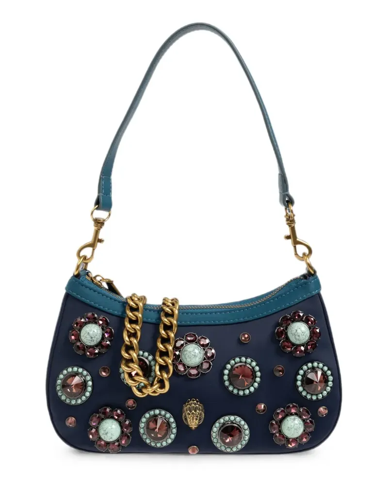 Kurt Geiger Sloane gem-embellished shoulder bag - Blau Blau