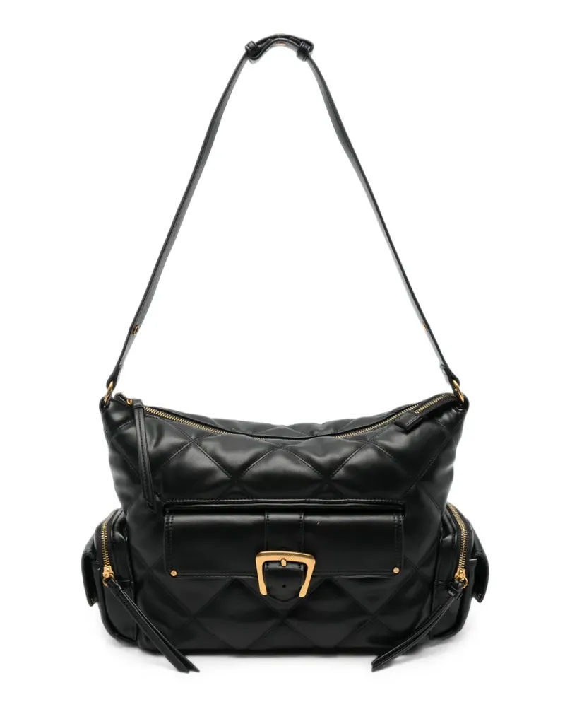Liu Jo Mittelgroße Schultertasche mit Steppung - Schwarz Schwarz