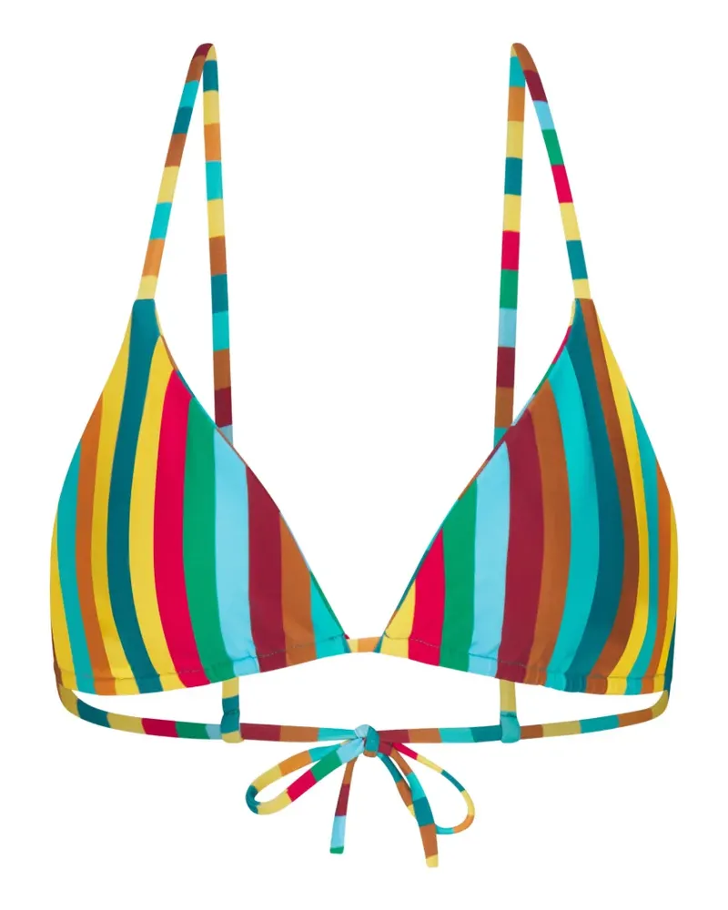 Simon Miller Gestreiftes Bwai Bikinioberteil - Blau Blau
