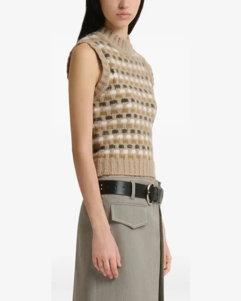 Marni gray wool midi skirt with pocket - Grau Grau
