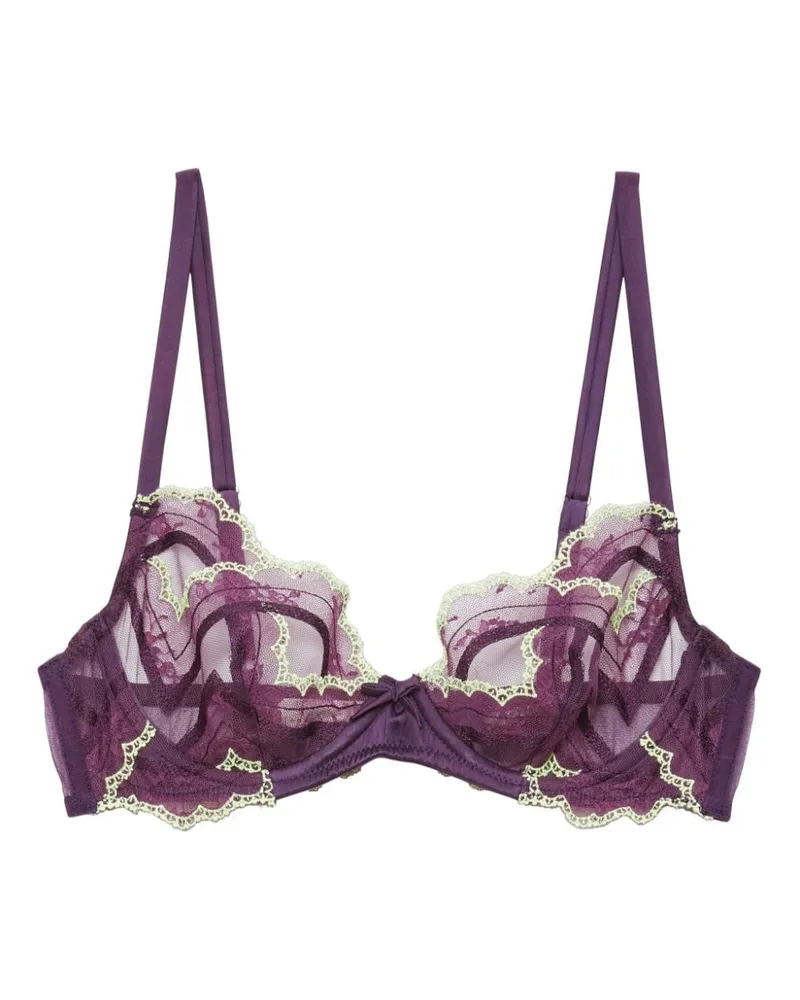 Fleur Du Mal Bestickter Hendrix Demi-BH - Violett Violett