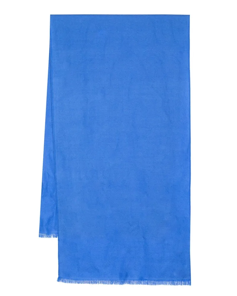 N.Peal Pashmina-Stola mit Fransen - Blau Blau