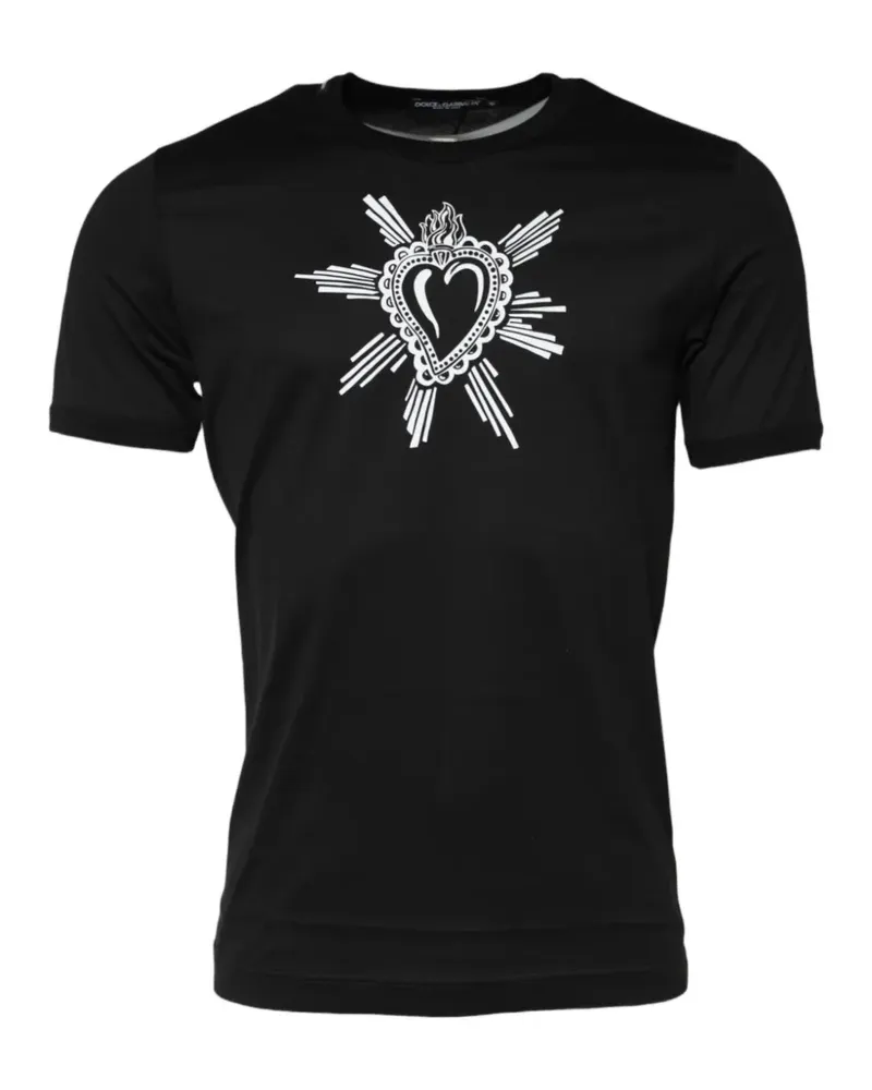 Dolce & Gabbana heart motif T-shirt - Schwarz Schwarz