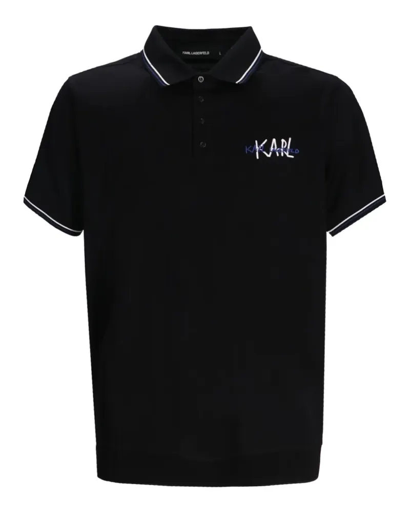 Karl Lagerfeld Poloshirt mit Logo - Schwarz Schwarz