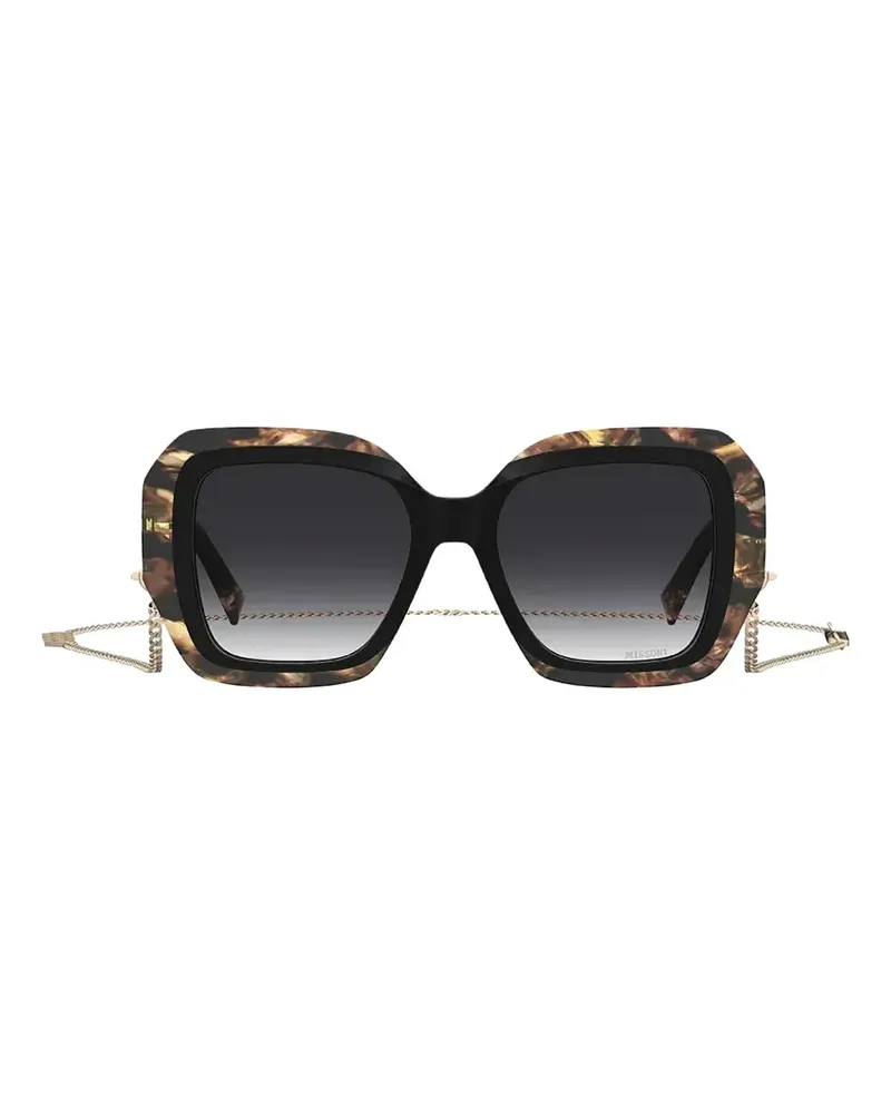 Missoni Sonnenbrille mit eckigem Gestell - Schwarz Schwarz