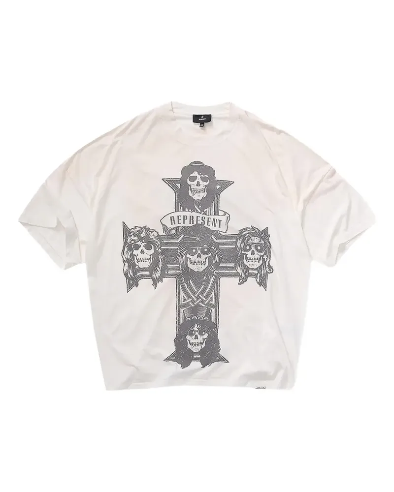 REPRESENT Guns N' Roses cross graphic T-shirt - Nude Nude